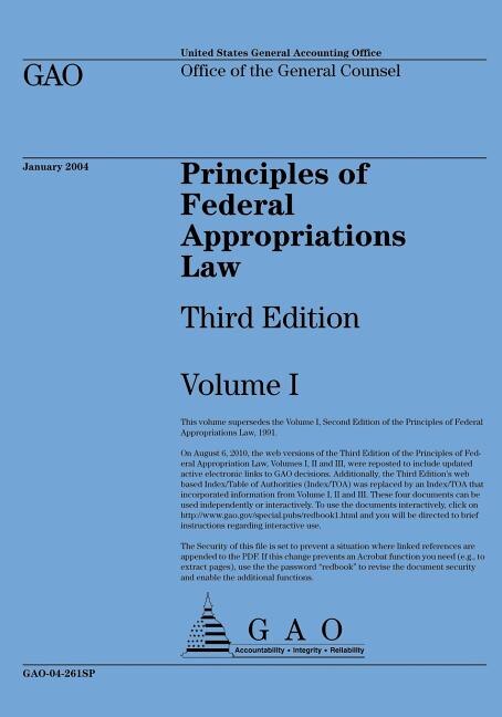 Front cover_Principles of Federal Appropriations