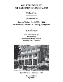 Front cover_Walker Families of Baltimore County, MD