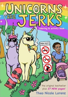 Front cover_Unicorns Are Jerks: Coloring And Activity Book