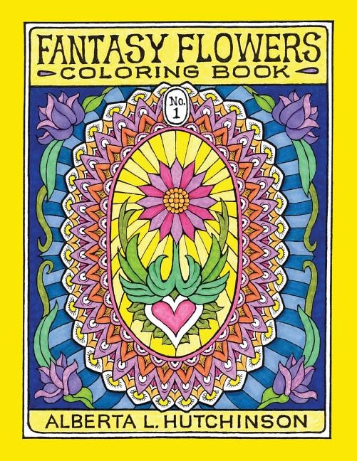 Front cover_Fantasy Flowers Coloring Book No. 1