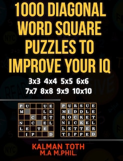 Front cover_1000 Diagonal Word Square Puzzles to Improve Your IQ