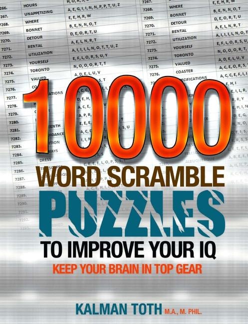 Front cover_10000 Word Scramble Puzzles to Improve Your IQ
