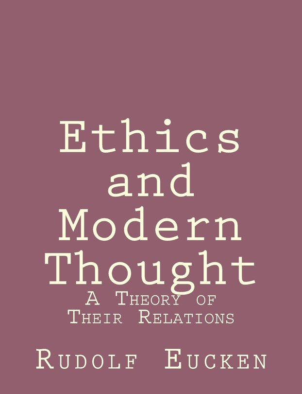 Front cover_Ethics and Modern Thought