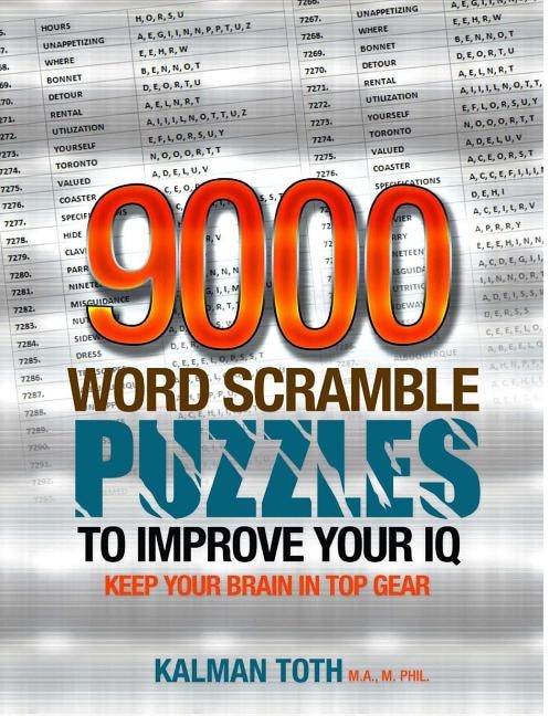 Front cover_9000 Word Scramble Puzzles to Improve Your IQ