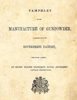 Front cover_Pamphlet on the Manufacture of Gunpowder