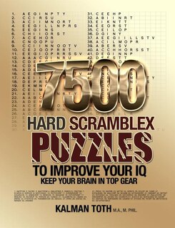 Front cover_7500 Hard Scramblex Puzzles To Improve Your IQ