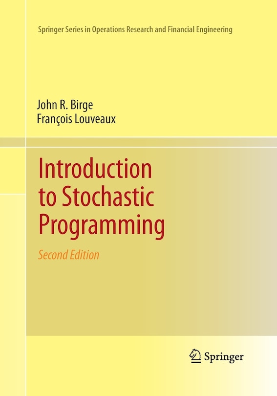 Front cover_Introduction To Stochastic Programming