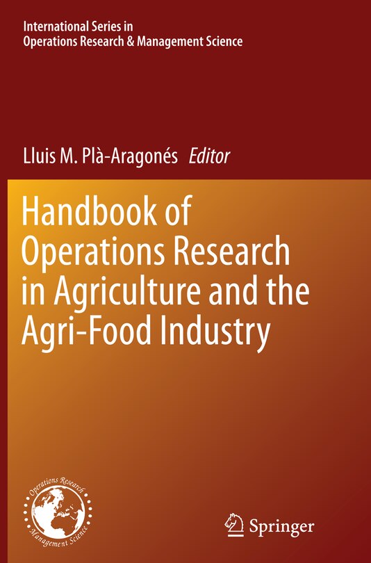 Couverture_Handbook Of Operations Research In Agriculture And The Agri-food Industry