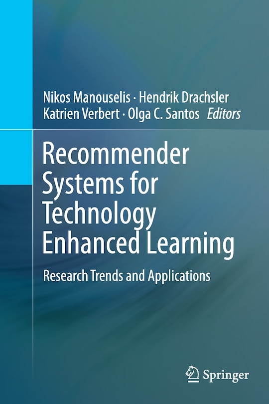 Couverture_Recommender Systems For Technology Enhanced Learning