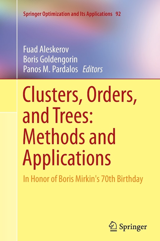Front cover_Clusters, Orders, And Trees