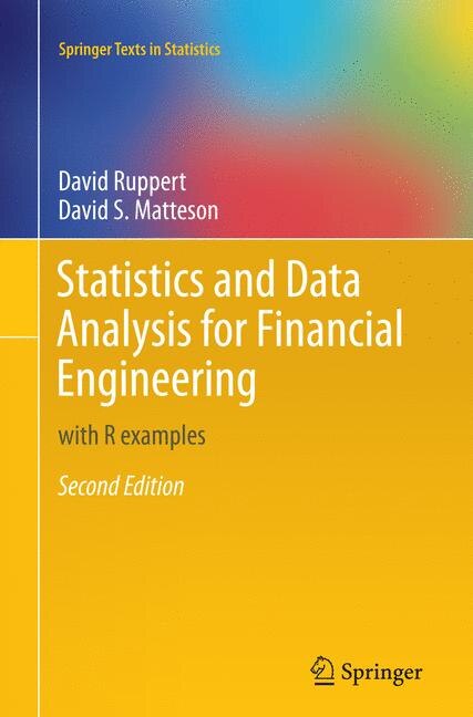 Couverture_Statistics And Data Analysis For Financial Engineering