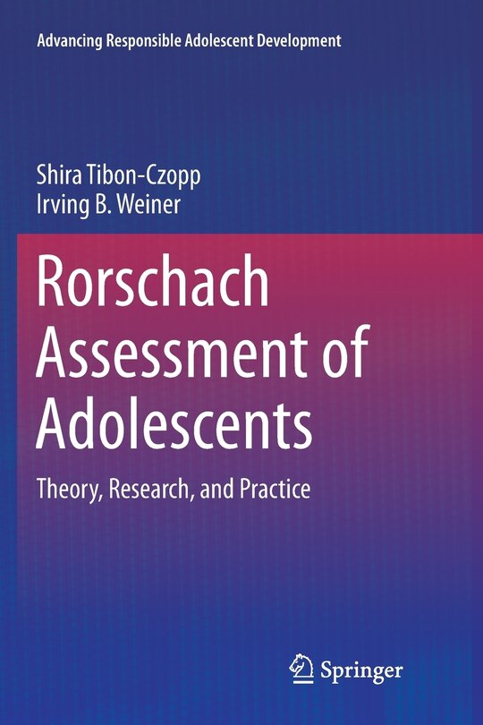 Couverture_Rorschach Assessment Of Adolescents