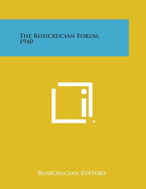 Front cover_The Rosicrucian Forum, 1940