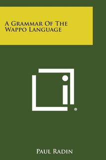 Front cover_A Grammar of the Wappo Language