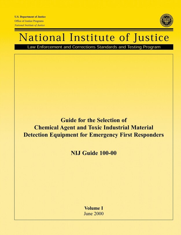 Couverture_Guide for the Selection of Chemical Agent and Toxic Industrial Material Detection Equipment for Emergency First Responders