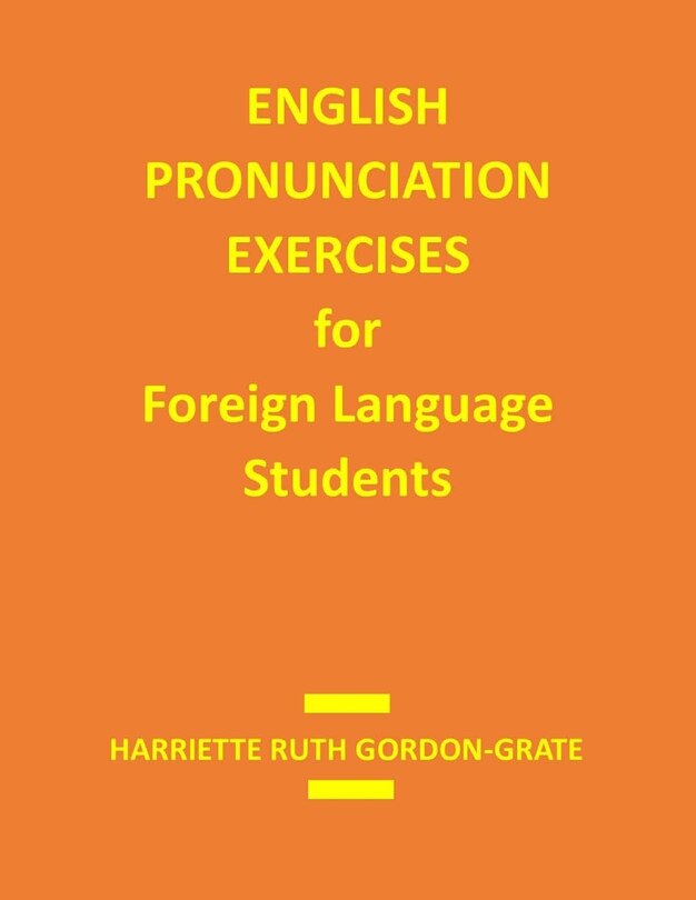 Front cover_English Pronunciation Exercises for Foreign Language Students