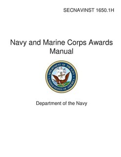 Front cover_Navy and Marine Corps Awards Manual