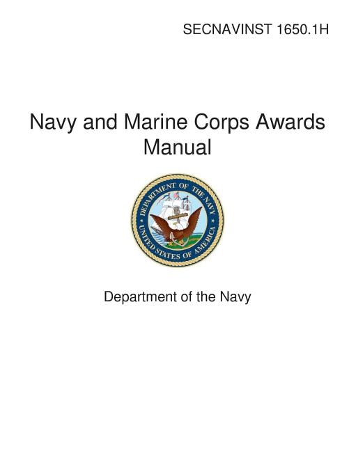 Front cover_Navy and Marine Corps Awards Manual