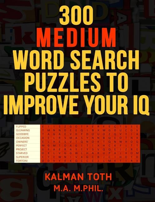 Front cover_300 Medium Word Search Puzzles to Improve Your IQ