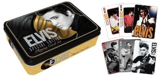 Front cover_Elvis Presley Playing Cards 2 Deck Tin Set Elvis Gold