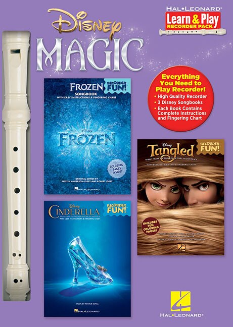Front cover_DISNEY MAGIC LEARN AND PLAY RECORDER FUN PACK FROZEN/TANGLED/CINDERLLA /RECORDER