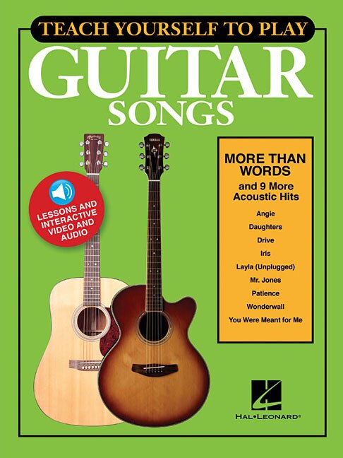 Front cover_Teach Yourself To Play Guitar Songs: more Than Words & 9 More Acoustic Hits
