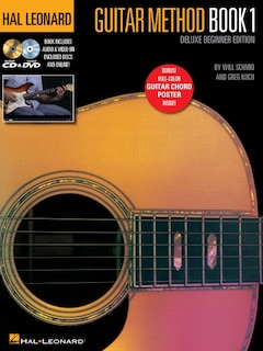 Hal Leonard Guitar Method - Book 1 (Book/Online Media): Includes Audio & Video on Discs and Online Plus Guitar Chord Poster