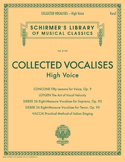 Couverture_Collected Vocalises: High Voice - Concone, Lutgen, Sieber, Vaccai