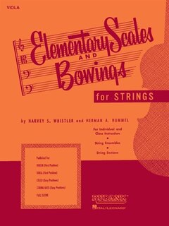 Couverture_Elementary Scales And Bowings - Viola