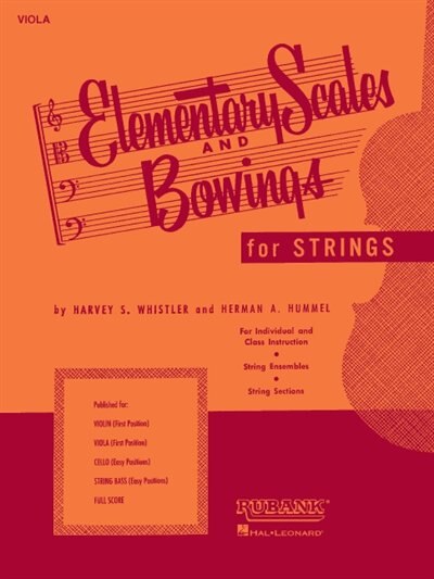 Couverture_Elementary Scales And Bowings - Viola