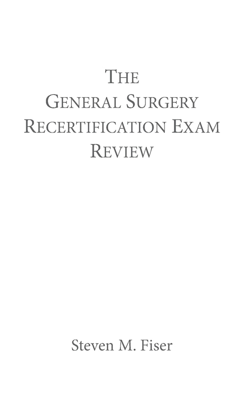 Couverture_The General Surgery Recertification Exam Review