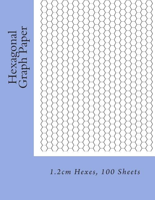 Hexagonal Graph Paper: 1.2cm Hexes, 100 Sheets