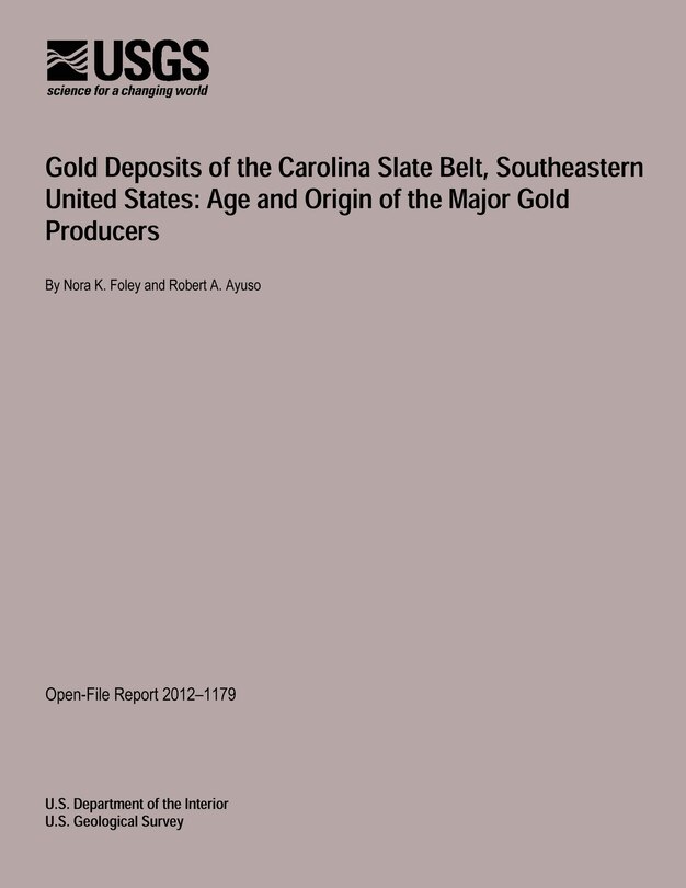 Couverture_Gold Deposits of the Carolina Slate Belt, Southeastern United States