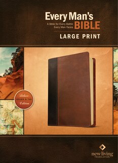 Front cover_Every Man's Bible Nlt, Large Print, Tutone (leatherlike, Brown/tan)
