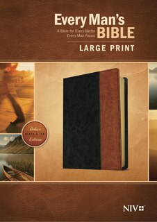 Front cover_Every Man's Bible Niv, Large Print, Tutone (leatherlike, Black/tan)