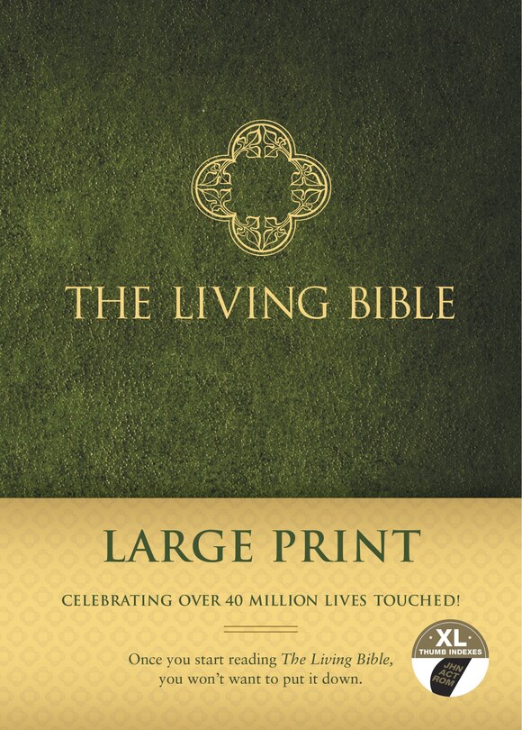 Front cover_The Living Bible Large Print Edition (hardcover, Green, Indexed)