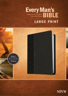 Couverture_Every Man's Bible Niv, Large Print, Tutone (leatherlike, Onyx/black)