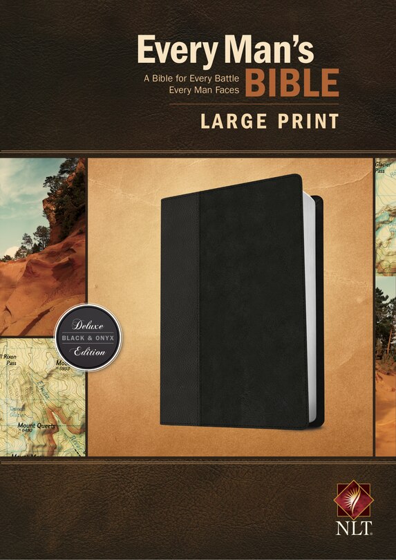 Front cover_Every Man's Bible Nlt, Large Print, Tutone (leatherlike, Black/onyx)