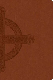 Front cover_Premium Value Slimline Bible Large Print Nlt, Cross (leatherlike, Sienna)