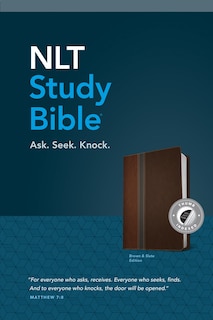 Couverture_NLT Study Bible, TuTone (LeatherLike, Brown/Slate, Indexed, Red Letter)