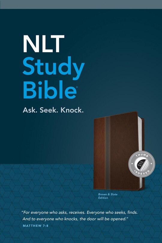 Couverture_NLT Study Bible, TuTone (LeatherLike, Brown/Slate, Indexed, Red Letter)
