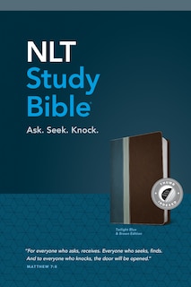 Couverture_NLT Study Bible, TuTone (LeatherLike, Twilight Blue/Brown, Indexed, Red Letter)