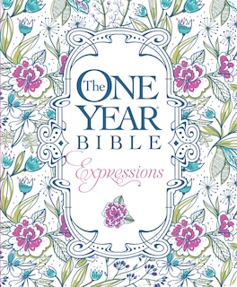 Front cover_The One Year Bible Expressions NLT (Softcover, Multicolor)