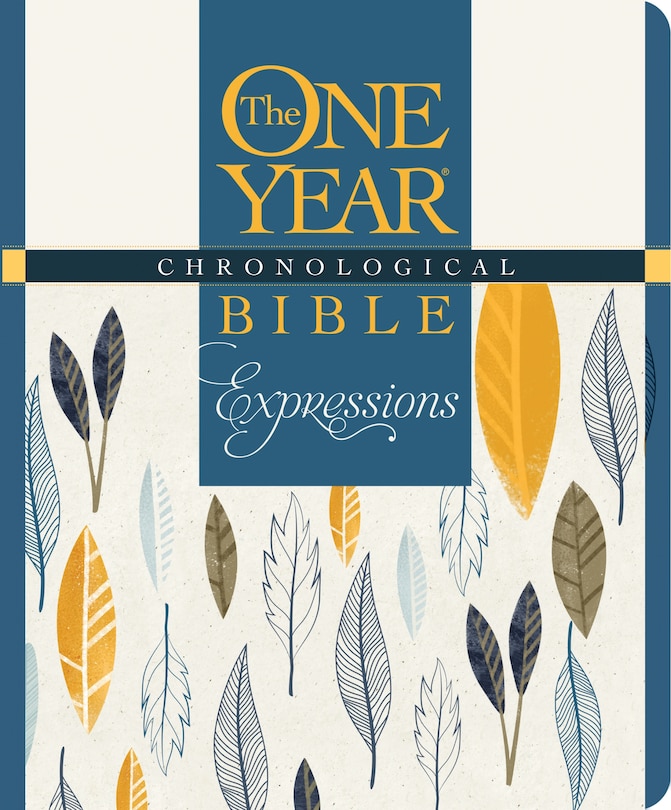 Front cover_The One Year Chronological Bible Expressions, Deluxe (hardcover, Blue)