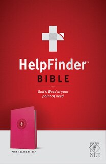 Front cover_HelpFinder Bible NLT (LeatherLike, Pink, Red Letter)