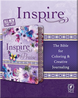 Front cover_Inspire Praise Bible Nlt (leatherlike, Purple Garden)