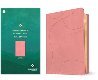 Couverture_Biblia de Estudio del Diario Vivir Para Jóvenes Ntv Con Filament (Sentipiel, Rosa Pastel, Letra Roja)