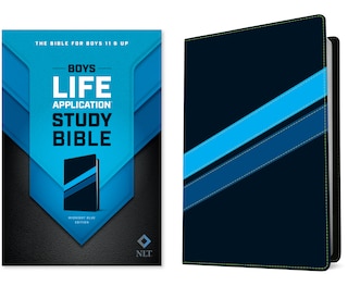 Couverture_Nlt Boys Life Application Study Bible, Tutone (leatherlike, Midnight Blue)