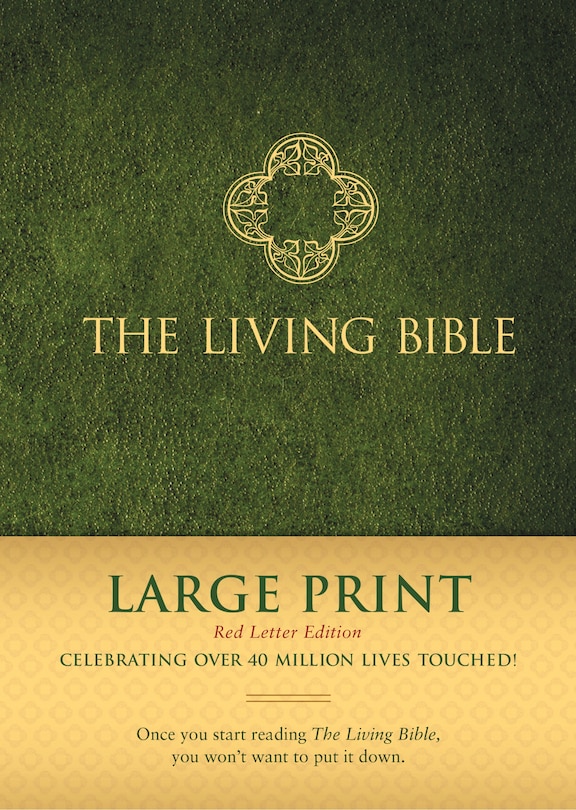 Front cover_The Living Bible Large Print Red Letter Edition (red Letter, Hardcover, Green)