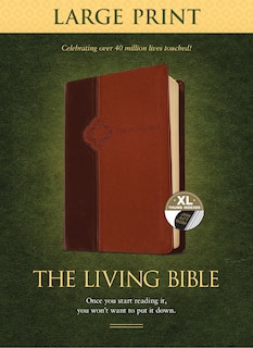 Front cover_The Living Bible Large Print Edition, TuTone (LeatherLike, Brown/Tan, Indexed)